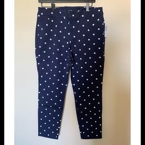 Navy polka dot pants